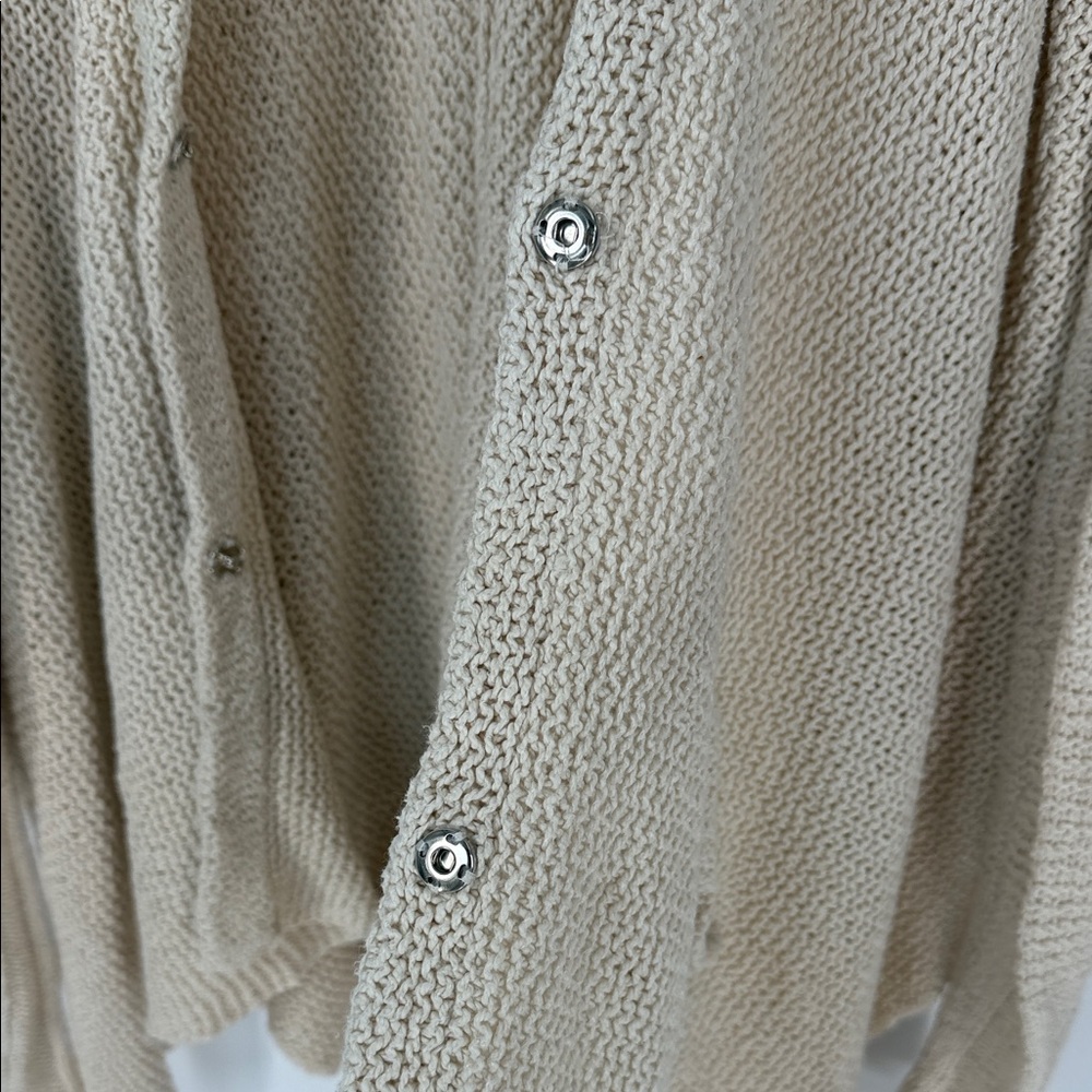 Free People Oversize Asymmetrical Cozy Cream Women's Sweater - Small - Picture 6 of 9
